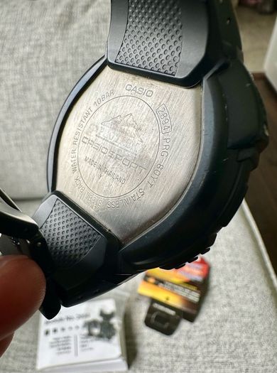 Casio Pro Trek PRG-80YT Titanium Solar Watch - Full Set
