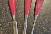 3 Spear &amp; Jackson bevel edge chisels