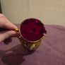 Vintage Murano Gold Flower Jug Image 4