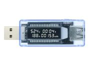 Battery Tester USB Transparent Blue Voltmeter Current Capacity Charger Meter Mobile Power Smart Home Portable Timing Test