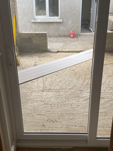 White uPVC sliding patio door and window