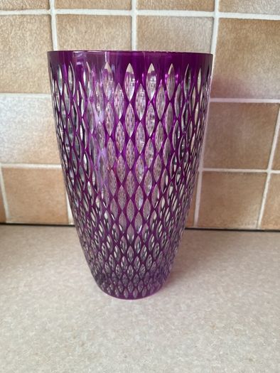 Large Purple Galway Amethyst Crystal Vase