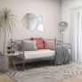 Sofa Bed Frame Grey Metal 90x200 cm Image 3