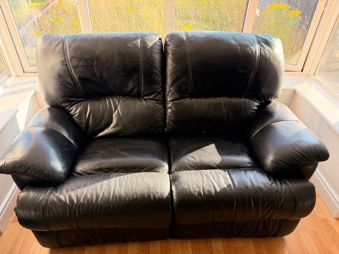 Leather reclining chair