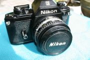 Nikon EM 35mm SLR w/Nikon Nikon 50mm f1.8 Film Camera From JAPAN (works well)