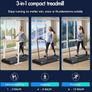 Portable Walking Pad, 3-in-1 Compact Foldable Under Desk Treadmills for Home, LED Display, Remote Control, Electric Running Machine, 120KG Loads, Max. 9 or 12km/h, for Walking Jogging Image 3