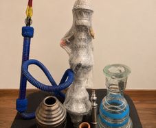 Traditional Shisha / Hookah Set with Glass Base & Accessories
