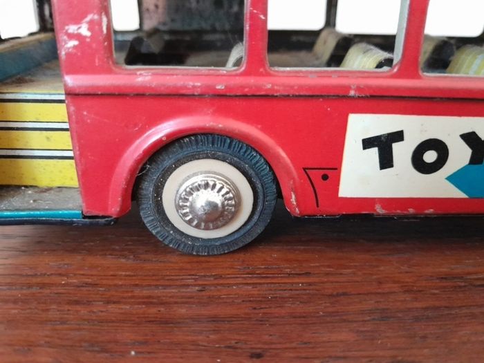 Vintage Friction Toy Double-decker Bus