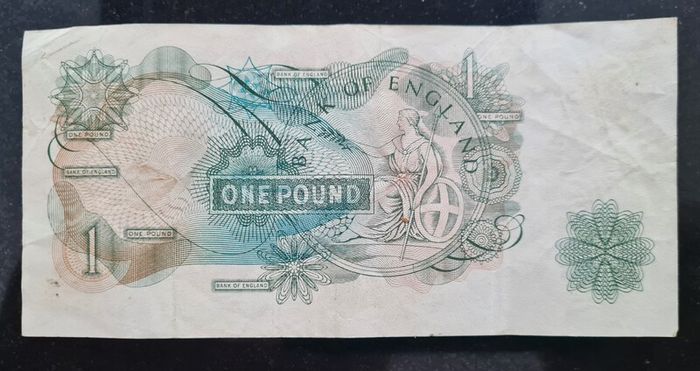 1960 Bank Of England 1 One Pound E26 Banknote For Sale in Adare ...