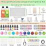 Resin Kits for Beginners, 218PCS Epoxy Resin Kit, Silicone Letter Moulds with Pigments, Sequins, Gold Leaf, Keychain,Tassels, for DIY Keyring/Jewelry Making Image 6