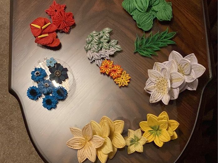 Mixed selection of Fabric  and millinery products please read description for information