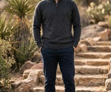 Musto Mens Half Zip Knit Jumper Size Medium