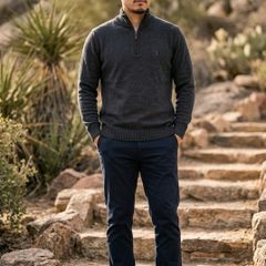 Musto Mens Half Zip Knit Jumper Size Medium