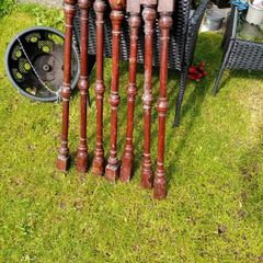7 mahogany stair spindles