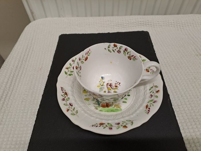 Early 19th C. Tea Cup & Saucer Attributed Hilditch