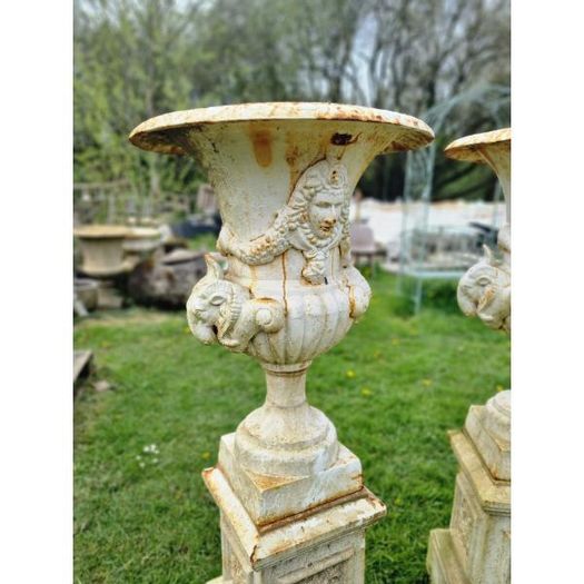 Roman Urns and Pedestals Pair H407