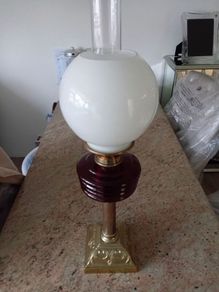 antique oil lamp