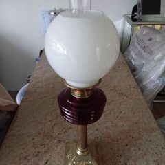antique oil lamp
