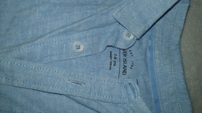 River Island Boys blue short sleeved shirt