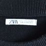 Zara Mens black 100% Cotton crew neck jumper size L includes postage Image 2