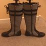 Brand New Black and White Tall Boots, Size 40 Image 4