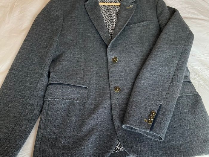 Mens Sports Jacket Coat Blazer from Ted Baker Navy Grey plaid Size 5 XL