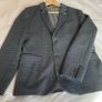 Mens Sports Jacket Coat Blazer from Ted Baker Navy Grey plaid Size 5 XL Image 2