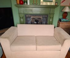 2 seater sofa beige