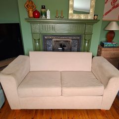 2 seater sofa beige