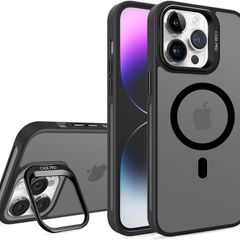 For Apple iPhone 16 Plus Skin-Feel Camera Holder Magsafe Case Black
