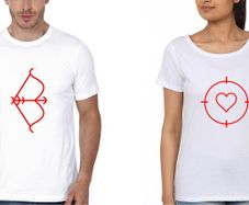 Bow And Arrow Couple T-shirts Great Gift Present For Valentines Day Idea