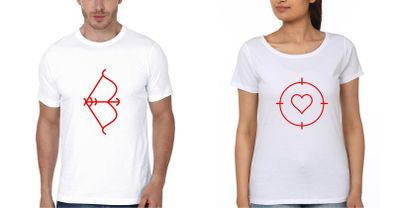 Bow And Arrow Couple T-shirts Great Gift Present For Valentines Day Idea