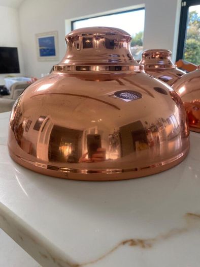 3 Bronze pendant light shades