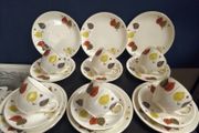 Fabulous Set of Six Mid Century Modern Alfred Meakin Teaset Trios "Gay Fantasy" Pattern from the 1950's