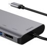 Deltaco USBC-HDMI19 USB-C to HDMI adapter - DisplayPort, USB, RJ45, SD - 3840x2160 30 Hz - Spacegray Image 4