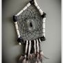Deer Bone Dreamcatcher with Water Beetle and Feathers Unusual Oddity Wall Decor Hanging Image 3