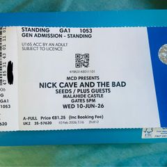 Nick Cave concert Ticket