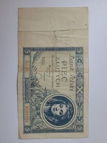 Poland  5 zlotych banknote 1930