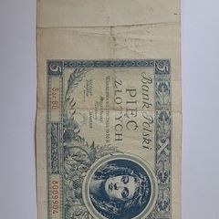 Poland  5 zlotych banknote 1930
