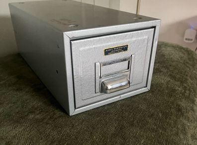 Vintage Irish Made Metal Desktop Drawer