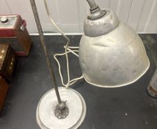 Vintage Industrial Adjustable Metal Desk Lamp Restoration