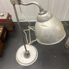 Vintage Industrial Adjustable Metal Desk Lamp Restoration