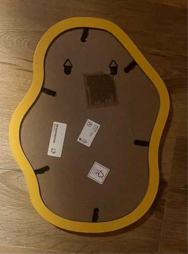 H&M Home shatterproof yellow mirror 33 x 25cm