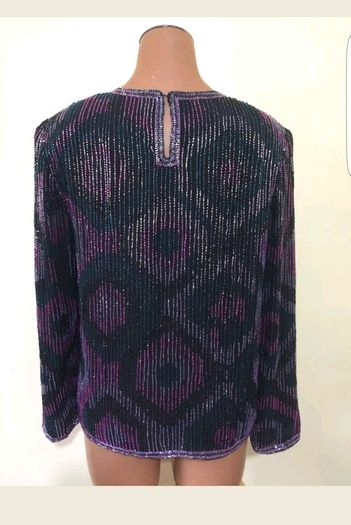 80s beaded vintage top
