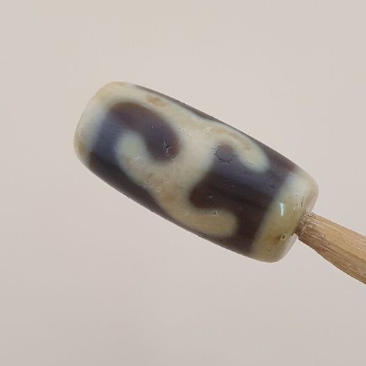 Vintage Unique Pattern Himalayan Tibetan Agate Dzi Bead Amulet