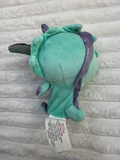 Popetz Triceratops Dinosaur Jumping Plush Toy Sot Teal Purple NO Sounds Eolo Toys Used Please see photos