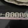 Silver Tone Crystal Bracelet Double C Motif High Quality Heavy Solid 17cm Image 7