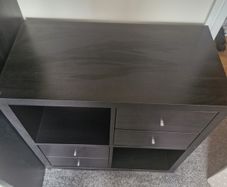 IKEA KALLAX 4-Cube Unit with 2x Drawer Inserts
