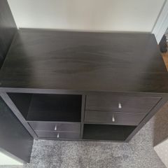 IKEA KALLAX 4-Cube Unit with 2x Drawer Inserts