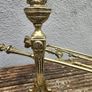 antique polished fire dog and irons Image 2